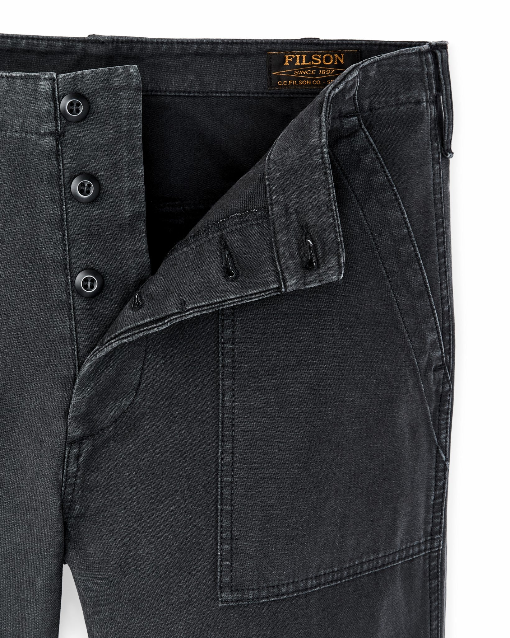 Filson Men Field Supply Pants - Washed Faded Black