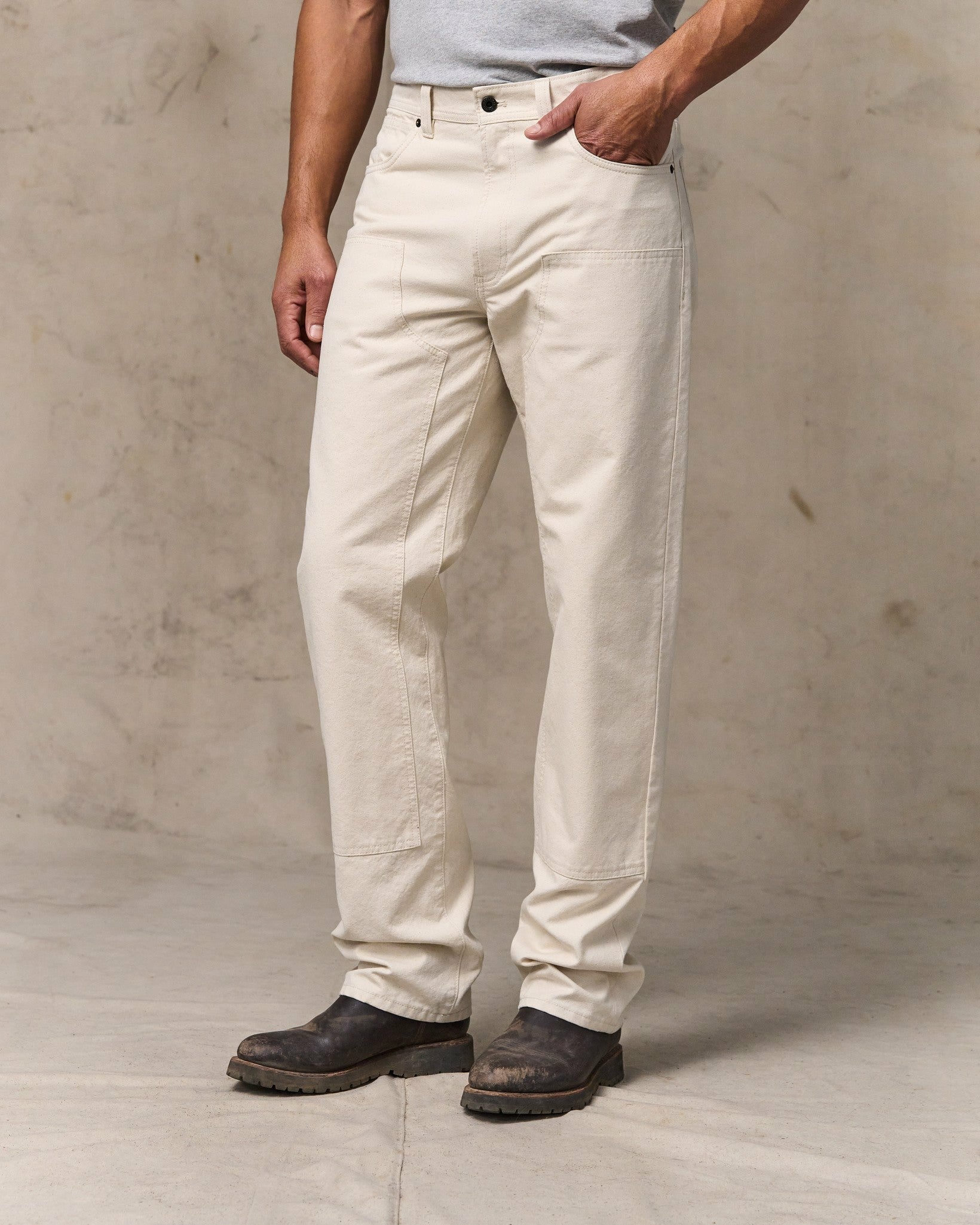 Filson Men Dry Tin Double Front Pants - Natural Seed