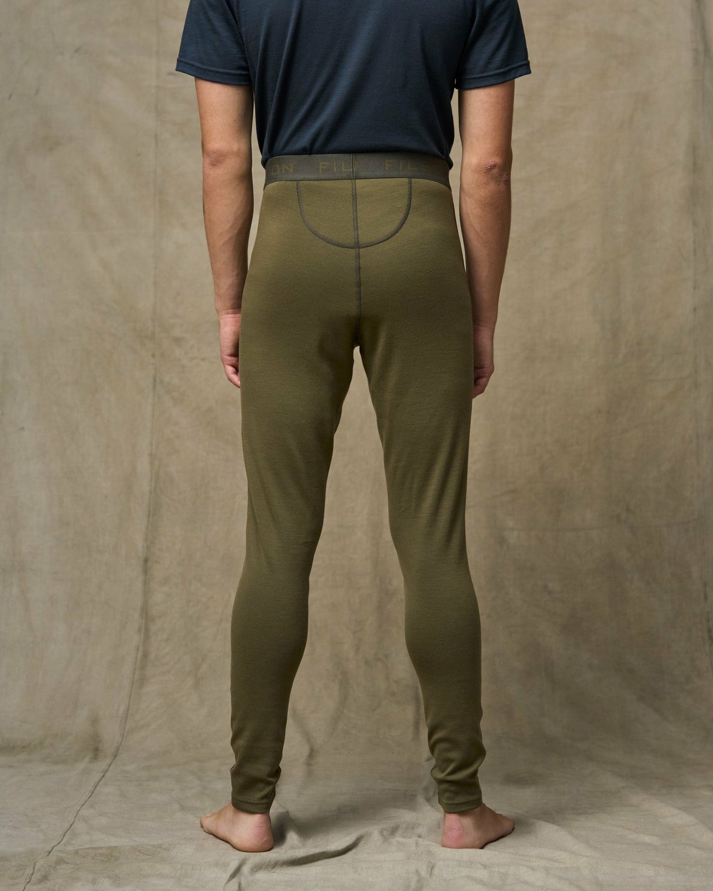 Filson Men 400g Merino Wool Bottoms - Dark Olive