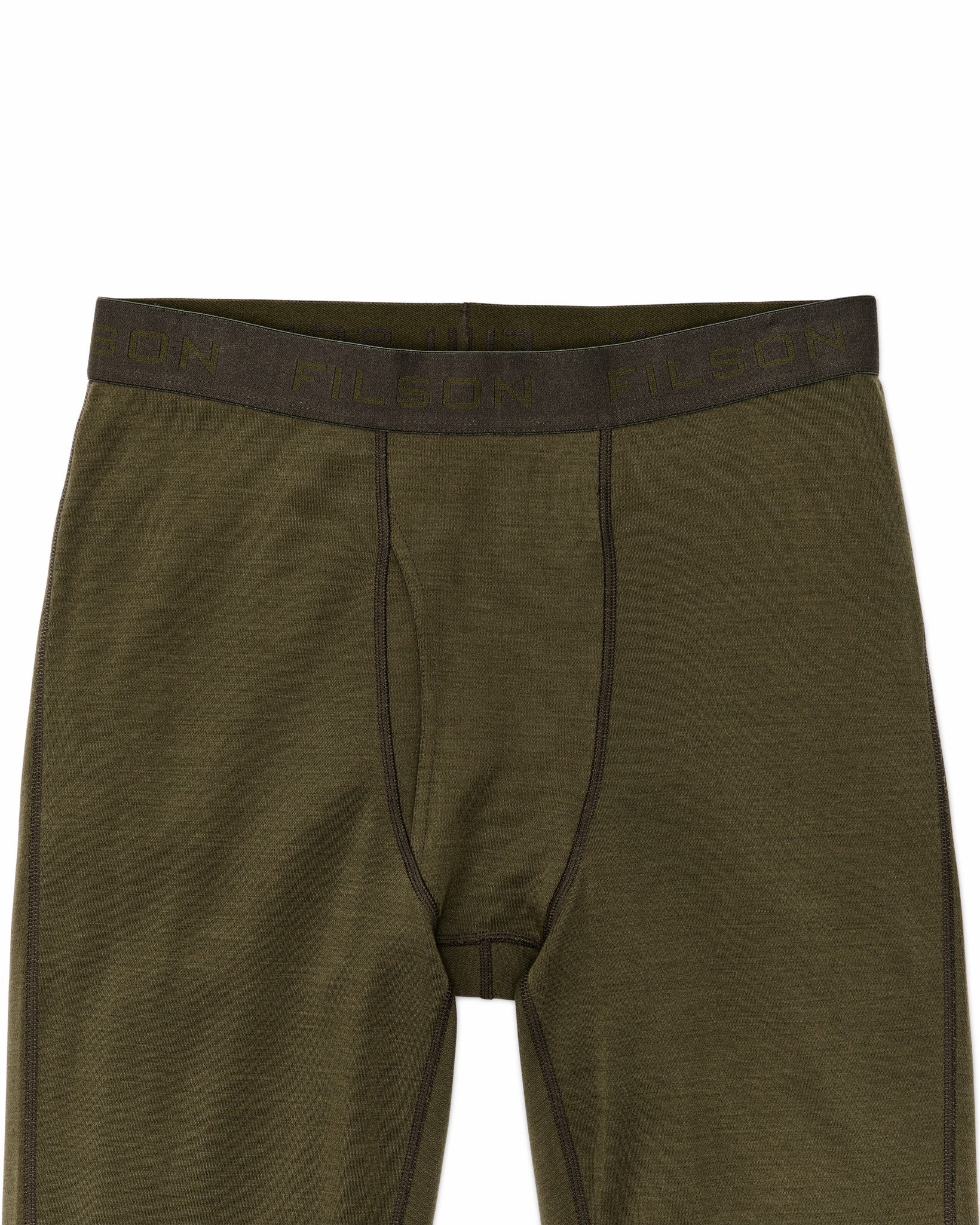 Filson Men 400g Merino Wool Bottoms - Dark Olive