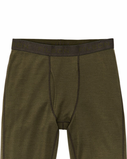 Filson Men 400g Merino Wool Bottoms - Dark Olive