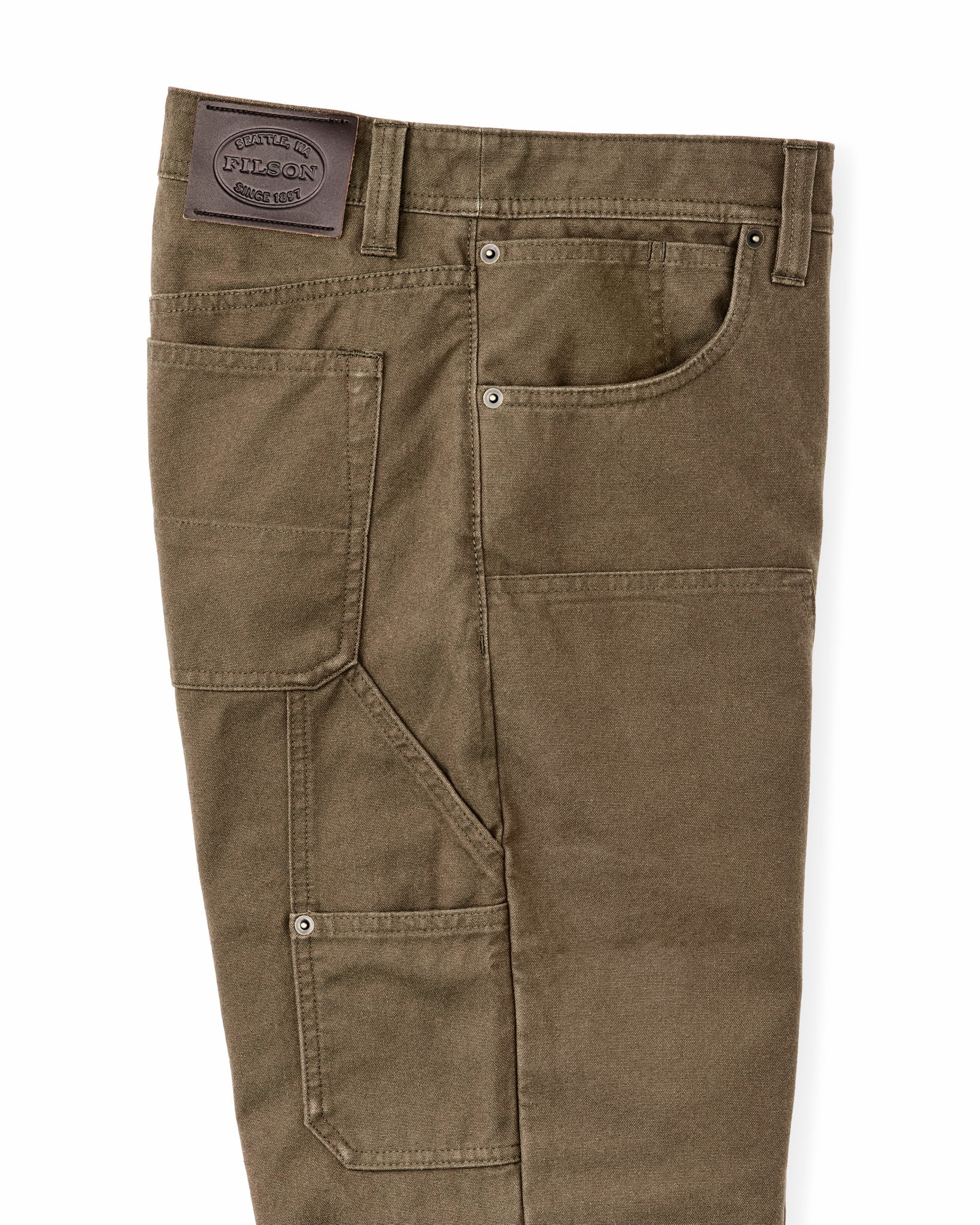 Filson Men Dry Tin Double Front Pants - Marsh Olive