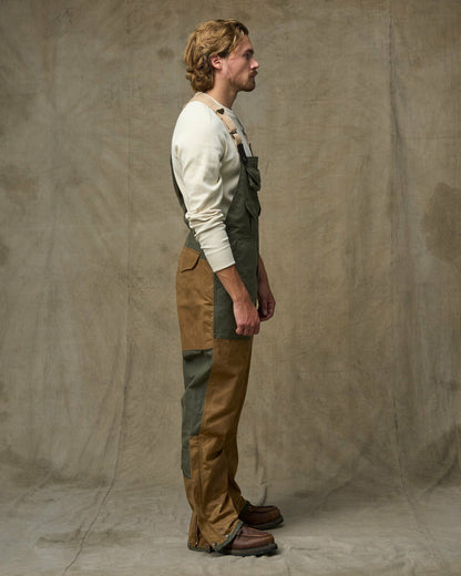 Filson Men Tin Cloth Double Hunting Bibs with Zipper