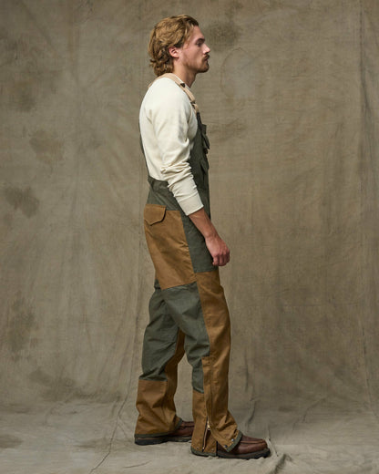 Filson Men Tin Cloth Double Hunting Bibs with Zipper