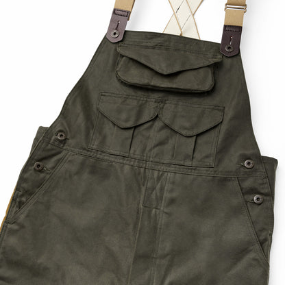 Filson Men Tin Cloth Double Hunting Bibs with Zipper
