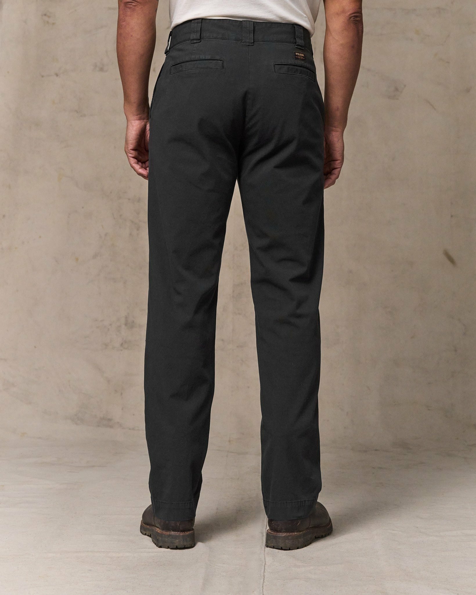 Filson Men Granite Mountain Flat Front Pants - Washed Faded Black
