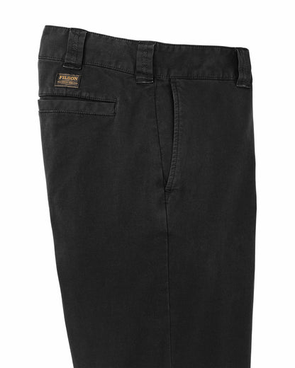 Filson Men Granite Mountain Flat Front Pants - Washed Faded Black
