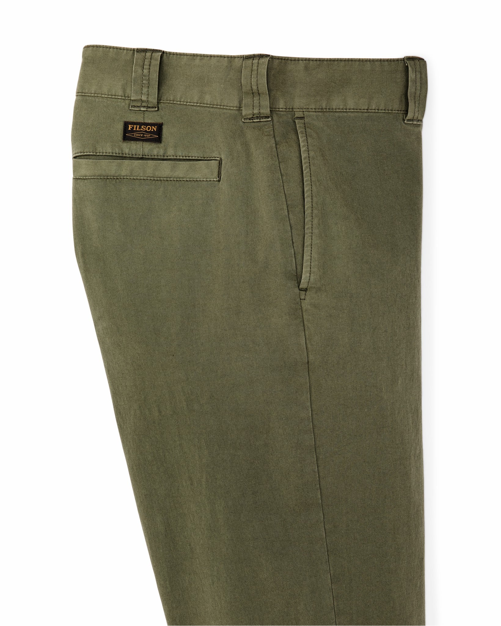 Filson Men Granite Mountain Flat Front Pants - Burnt Olive