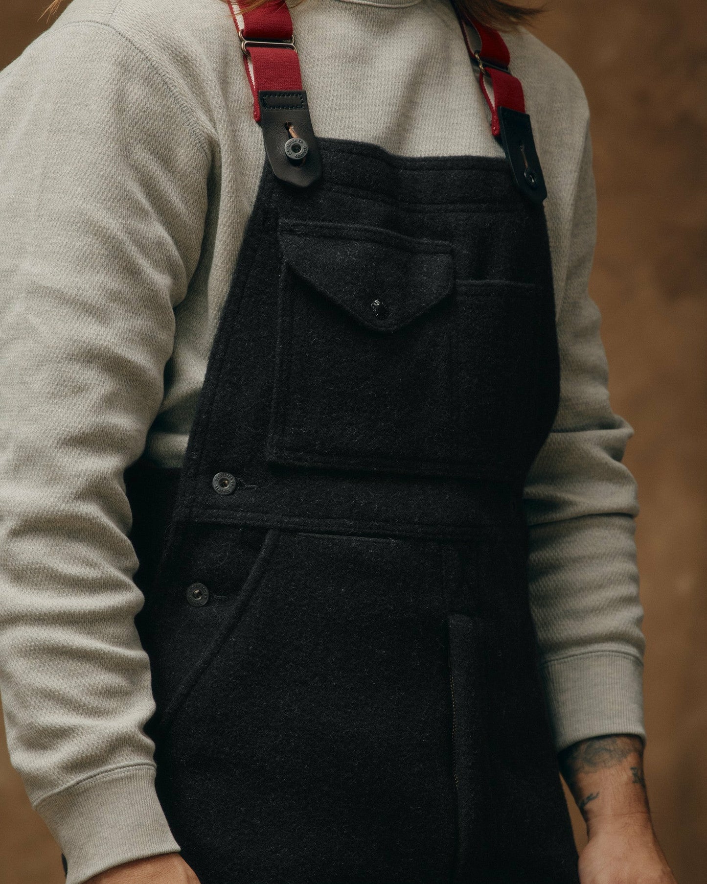 Filson Men Mackinaw Wool Bibs
