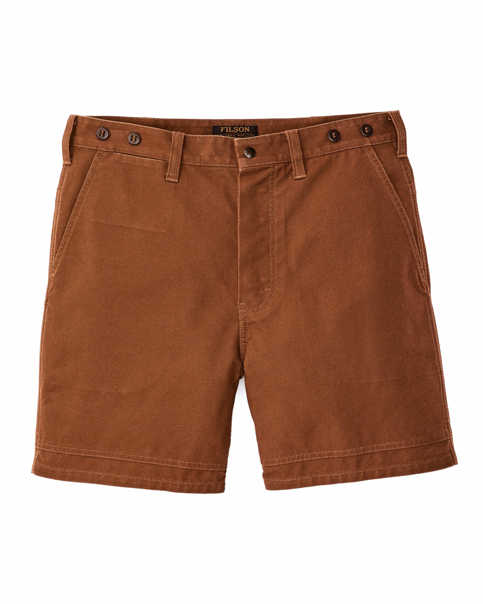 Filson Men Dry Tin Cloth Shorts - Whiskey