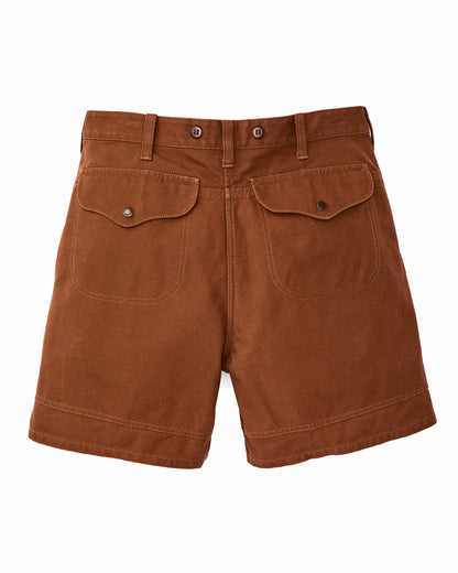 Filson Men Dry Tin Cloth Shorts - Whiskey