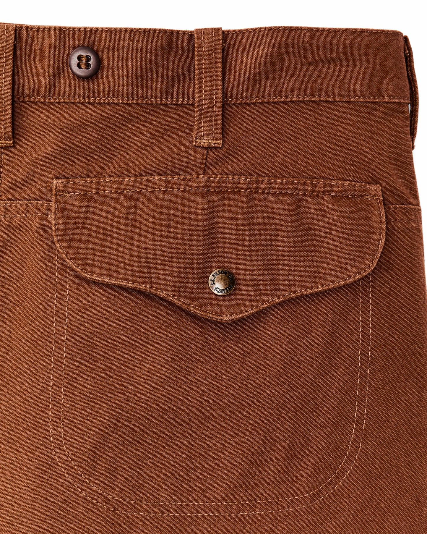 Filson Men Dry Tin Cloth Shorts - Whiskey