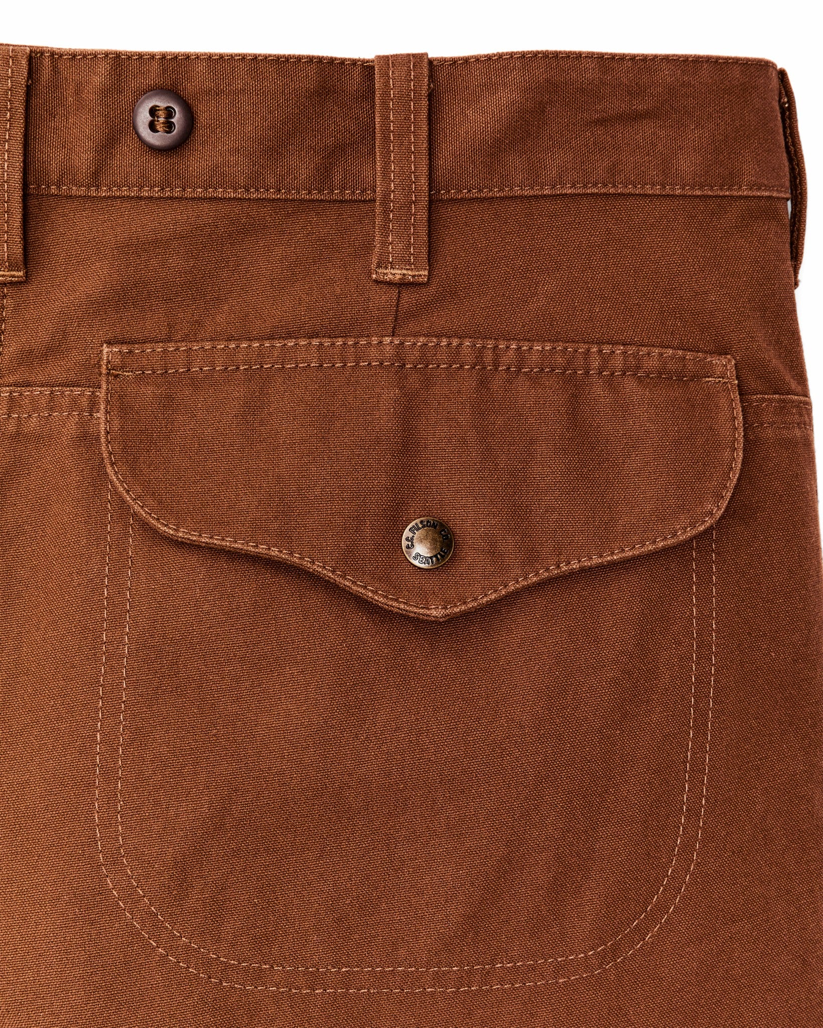 Filson Men Dry Tin Cloth Shorts - Whiskey