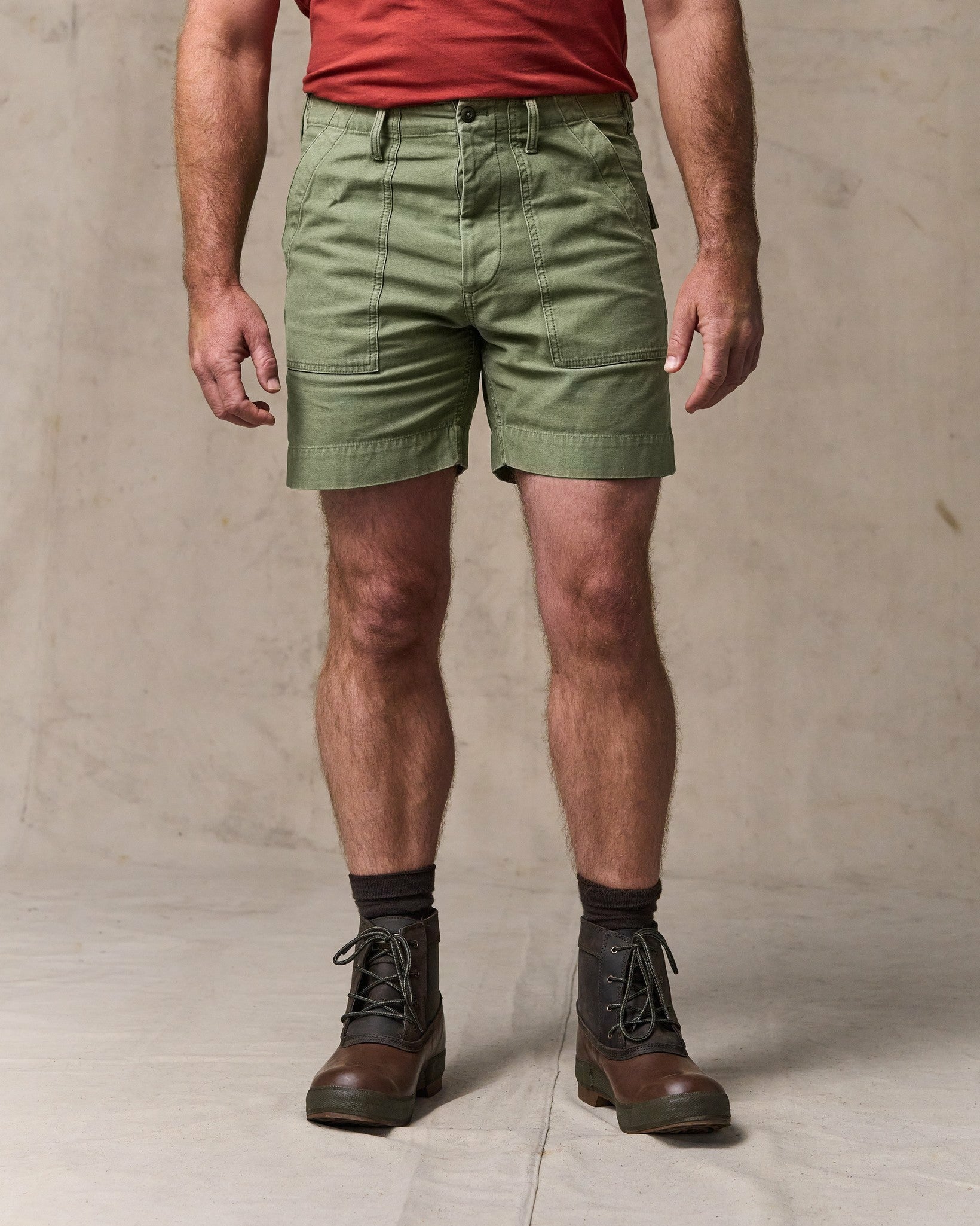 Filson Men Field Supply Shorts - Washed Fatigue Green