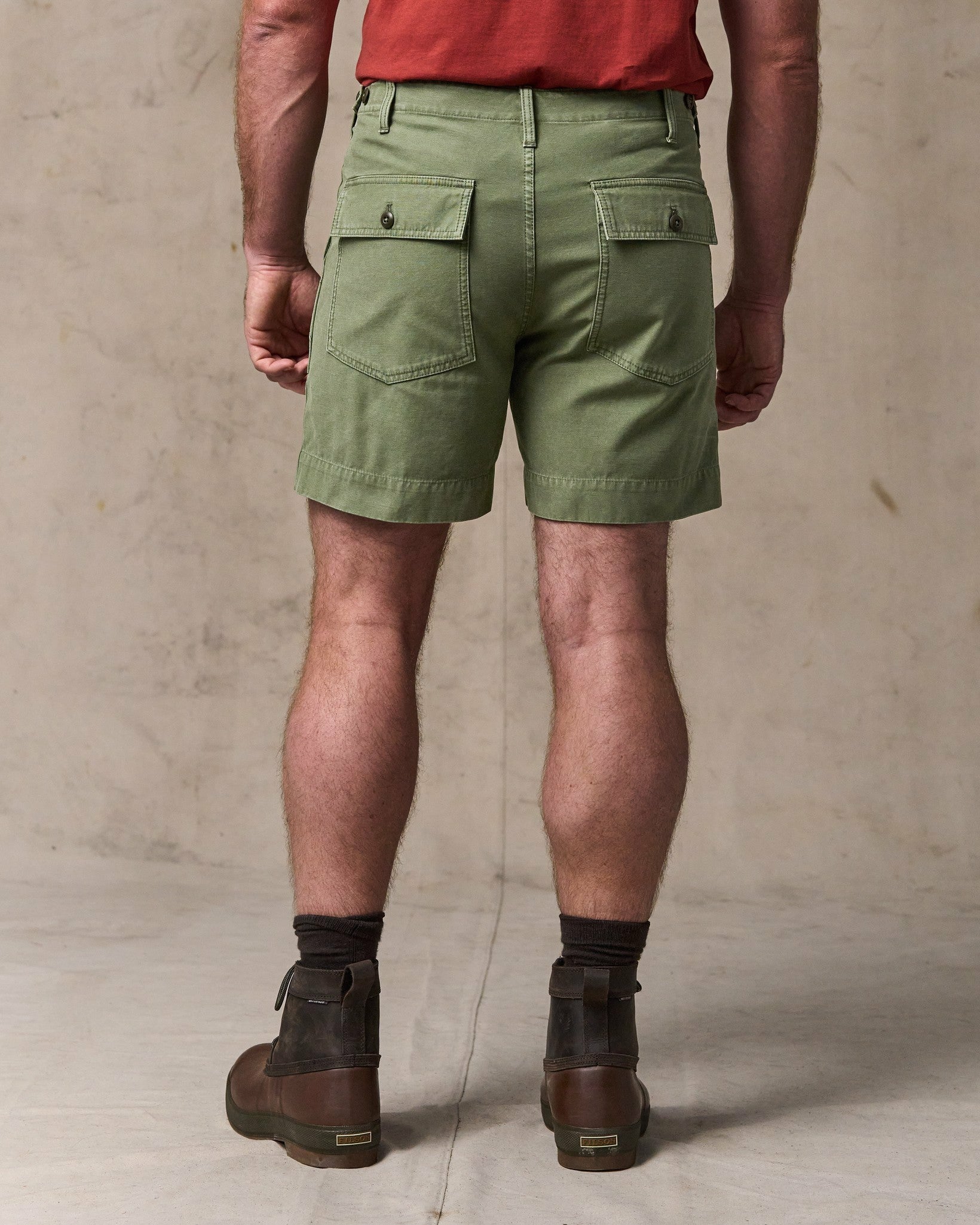 Filson Men Field Supply Shorts - Washed Fatigue Green