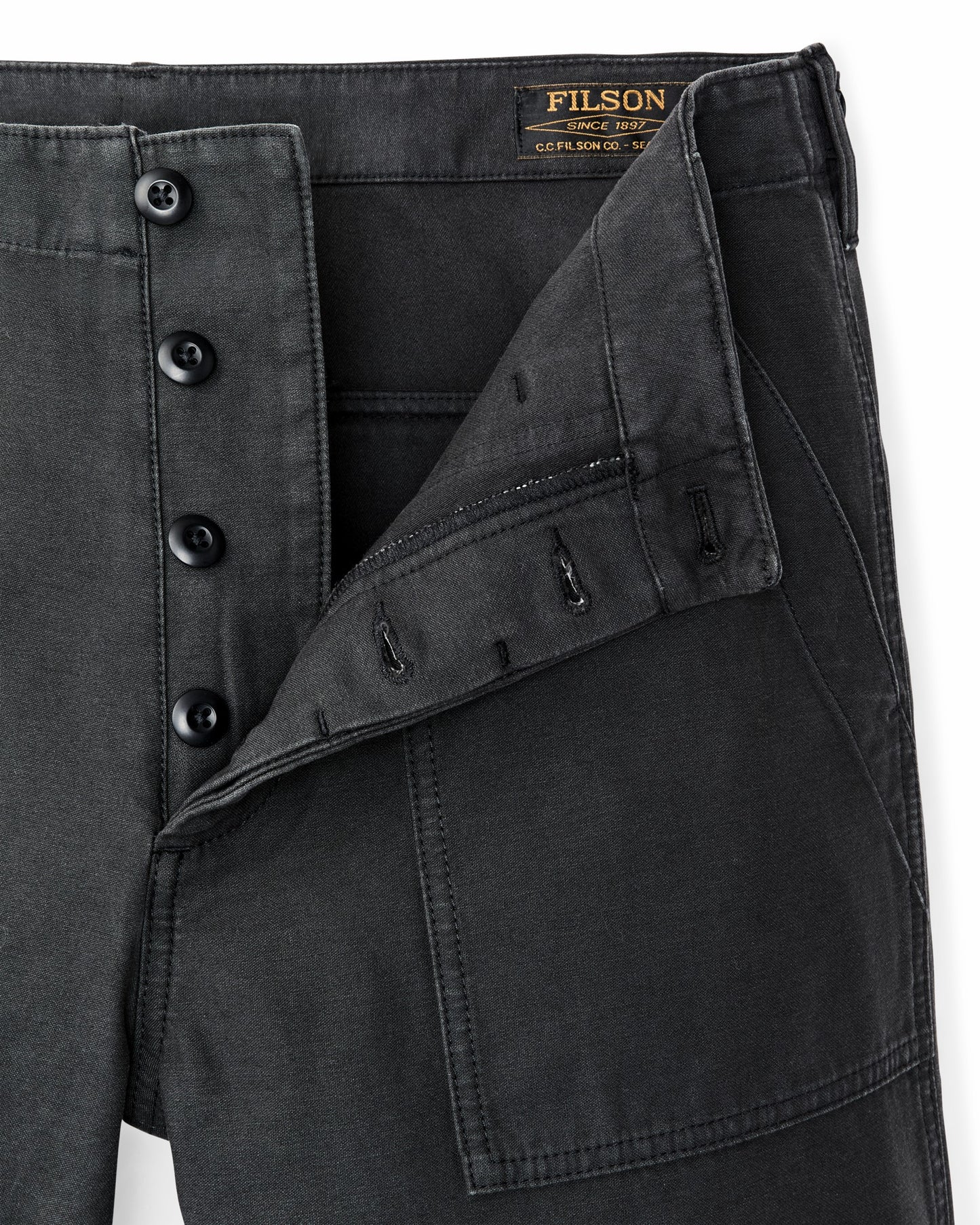 Filson Men Field Supply Shorts - Washed Faded Black