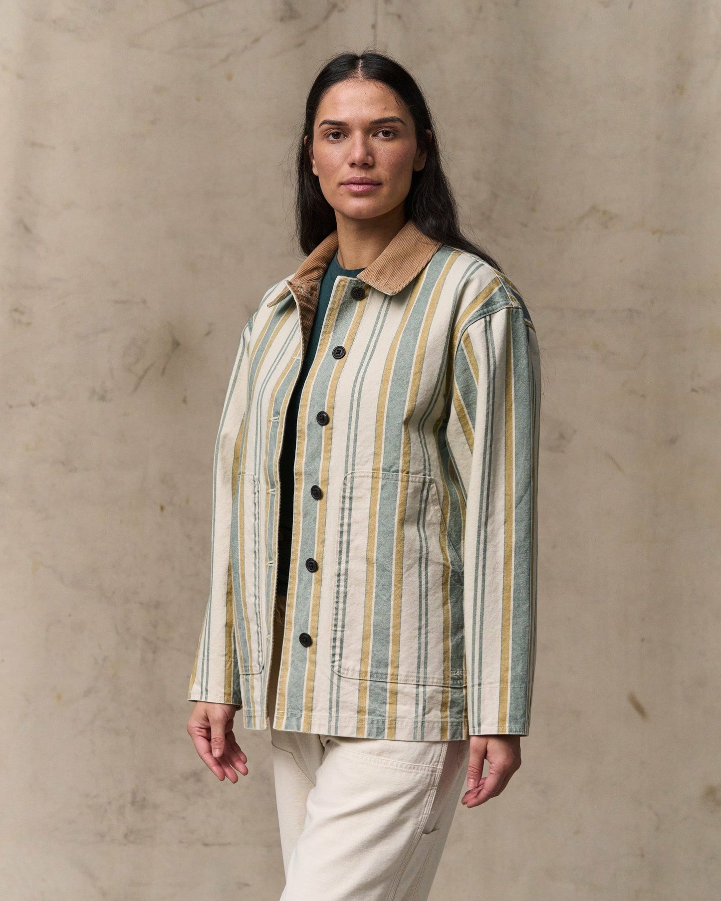 Filson Women Women's Canvas Barn Coat - Natural / Yellow