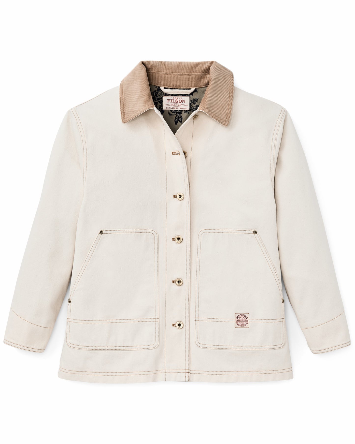Filson Women Women's 11-oz. Denim Barn Coat - Natural Seed