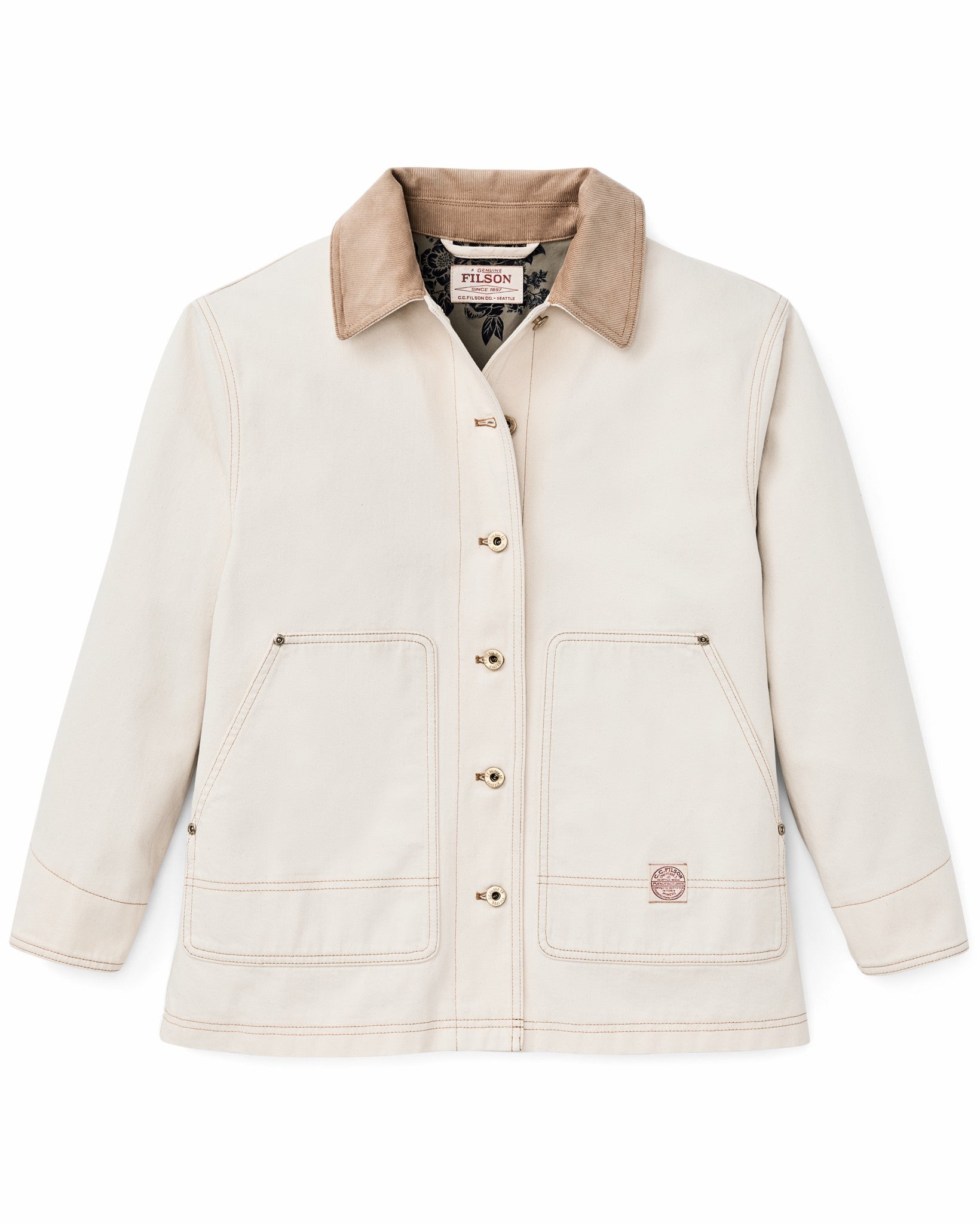 Filson Women Women's 11-oz. Denim Barn Coat - Natural Seed