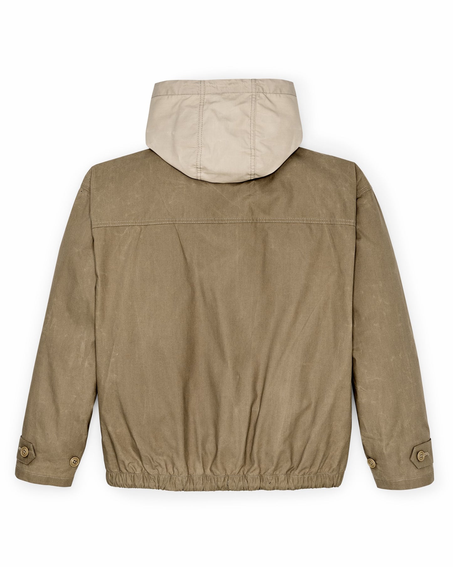 Filson Women Women's Dry Wax Hooded Popover - Khaki / Quail Tan