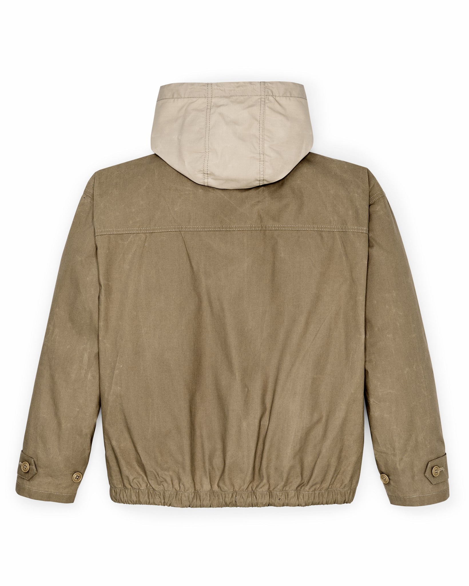 Filson Women Women's Dry Wax Hooded Popover - Khaki / Quail Tan