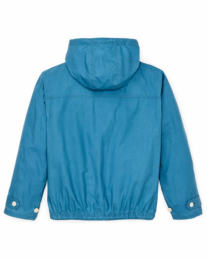 Filson Women Women's Dry Wax Hooded Popover - Marine Blue