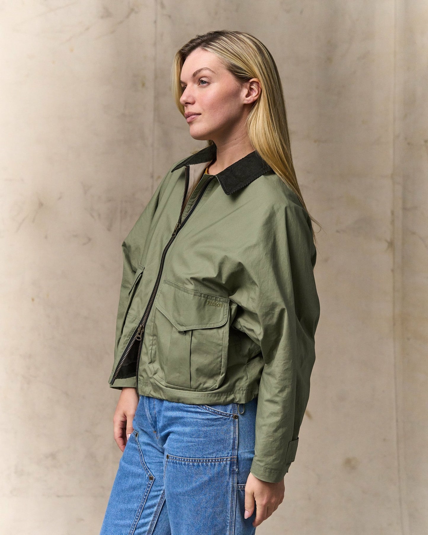 Filson Women Women's Dry Wax Short Work Jacket - Slate Olive