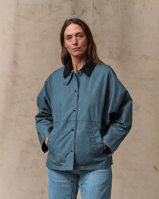 Filson Women Women's Harbor Front Waxed Jacket - Navy