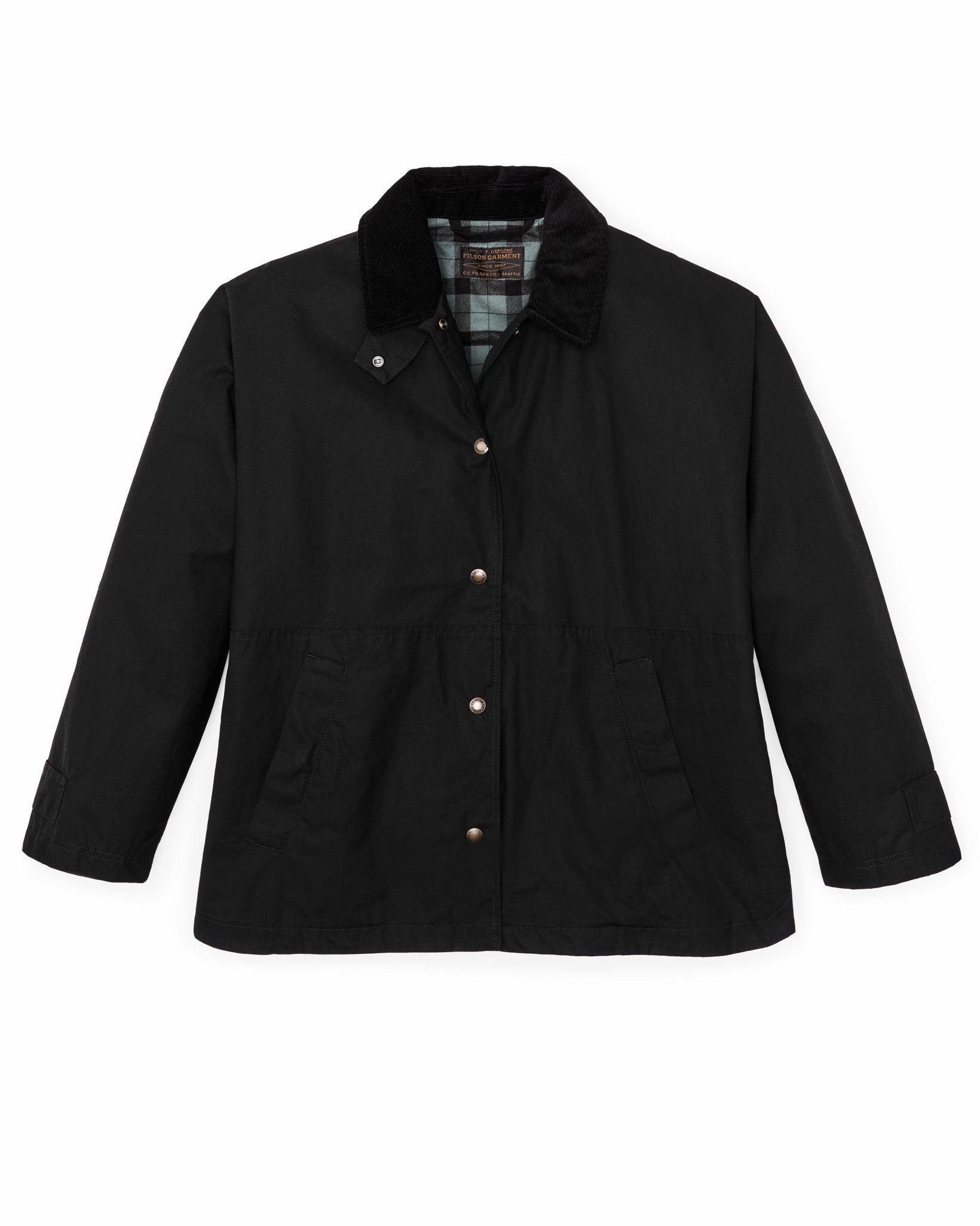 Filson Women Women's Harbor Front Waxed Jacket - Black