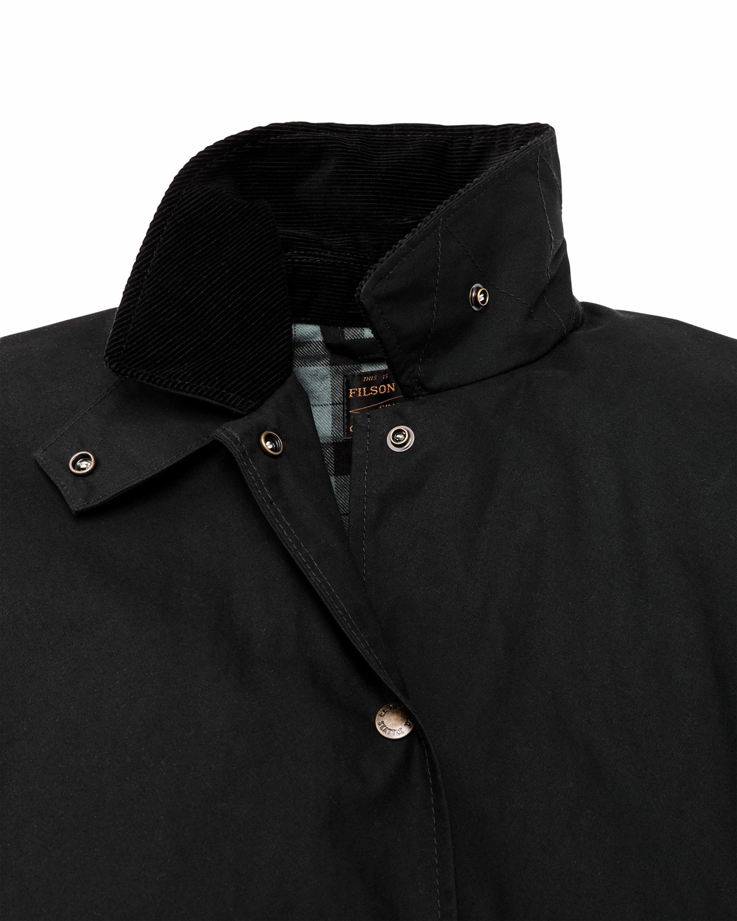 Filson Women Women's Harbor Front Waxed Jacket - Black