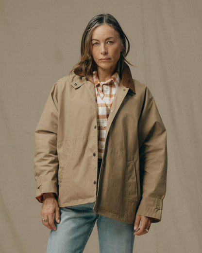 Filson Women Women's Harbor Front Waxed Jacket - Marsh Tan
