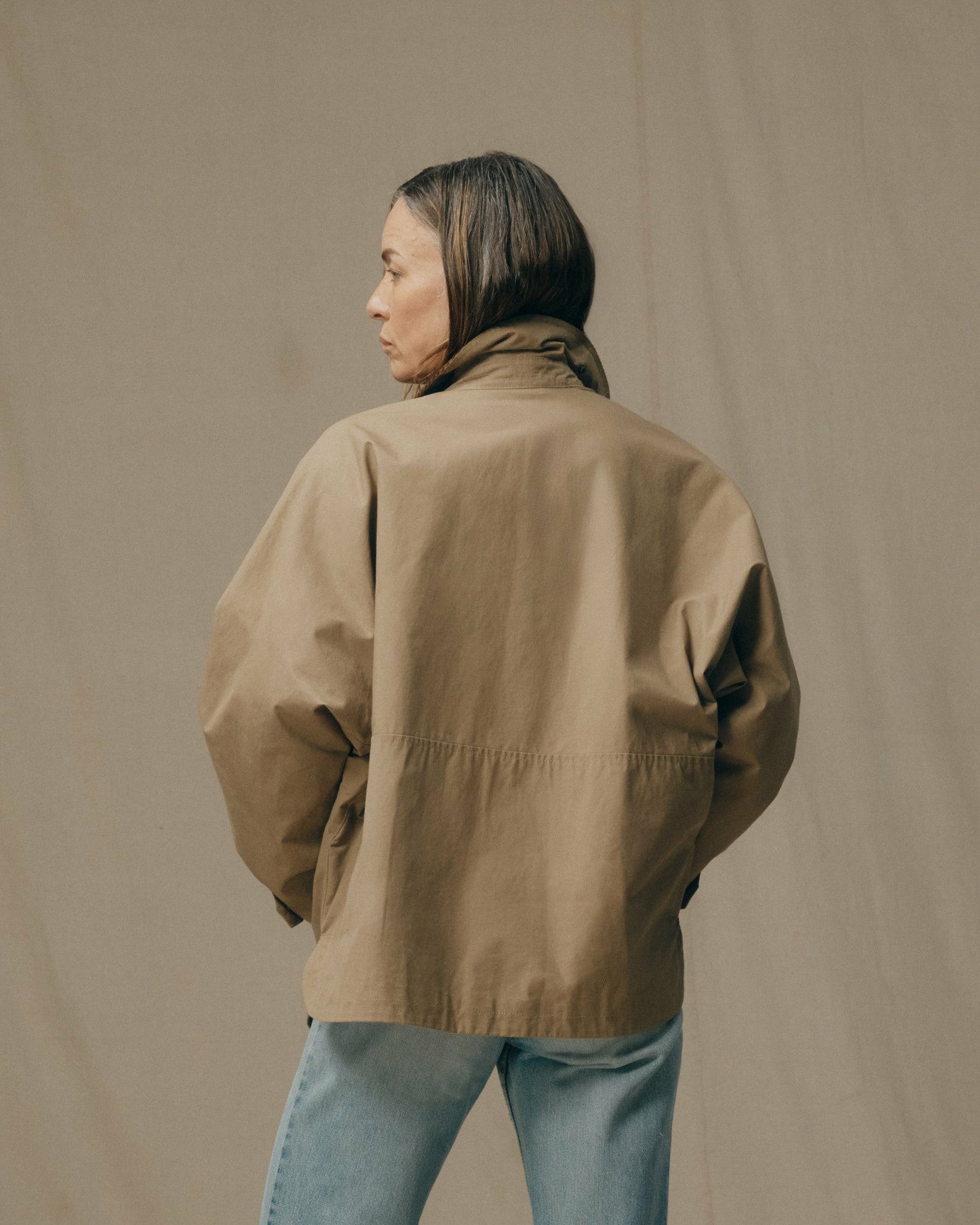 Filson Women Women's Harbor Front Waxed Jacket - Marsh Tan