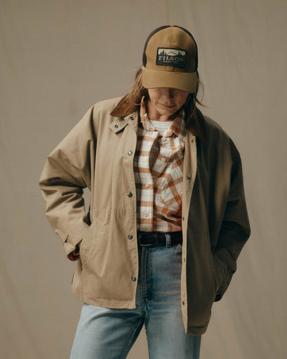 Filson Women Women's Harbor Front Waxed Jacket - Marsh Tan