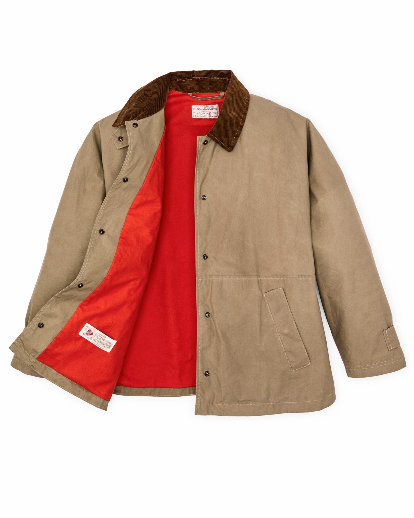Filson Women Women's Harbor Front Waxed Jacket - Marsh Tan