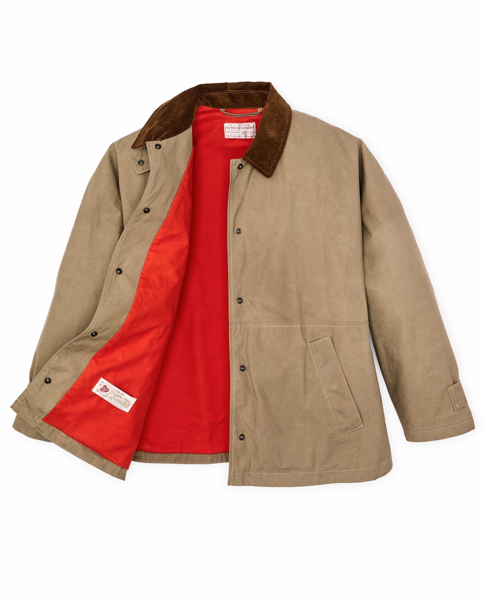 Filson Women Women's Harbor Front Waxed Jacket - Marsh Tan