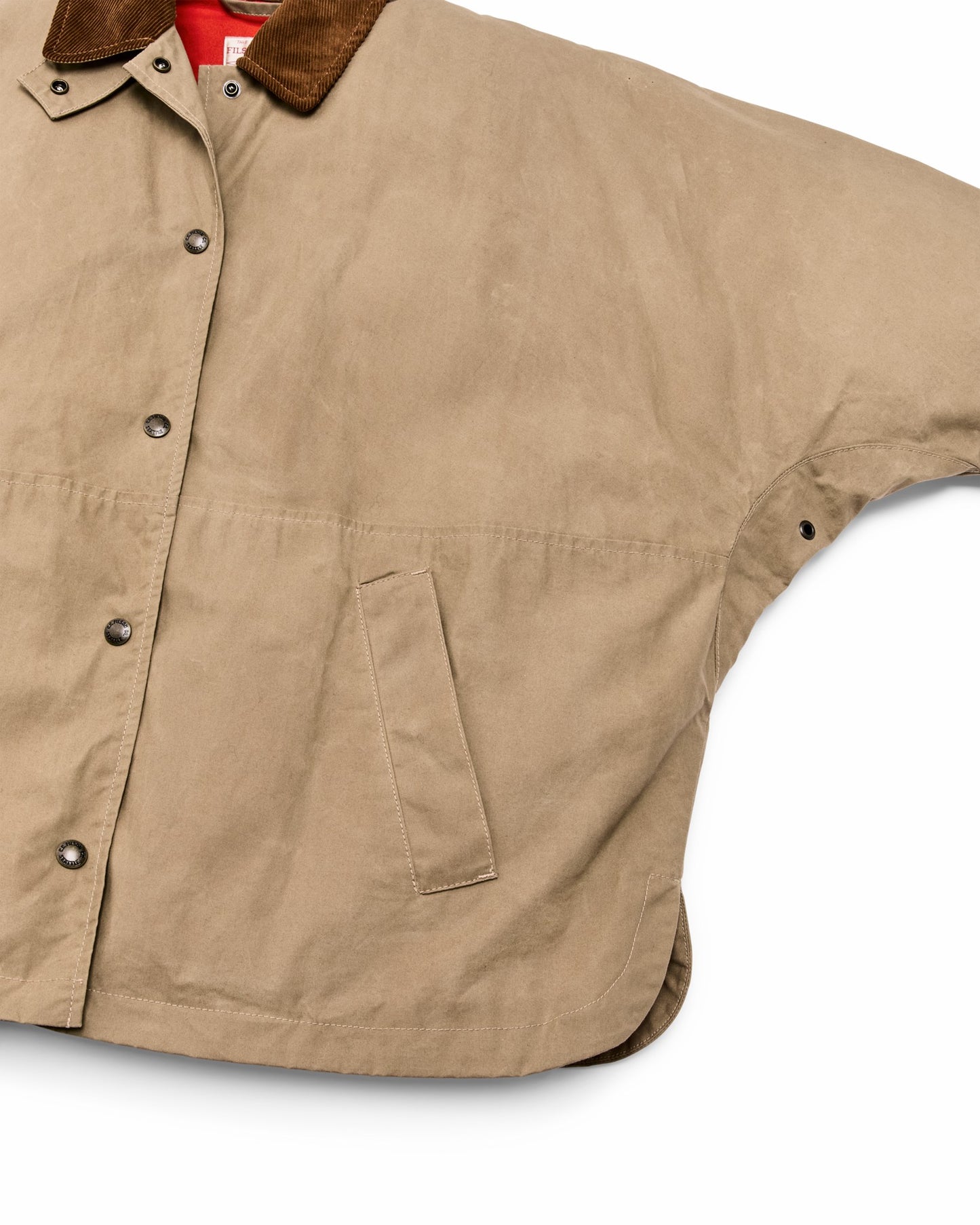 Filson Women Women's Harbor Front Waxed Jacket - Marsh Tan