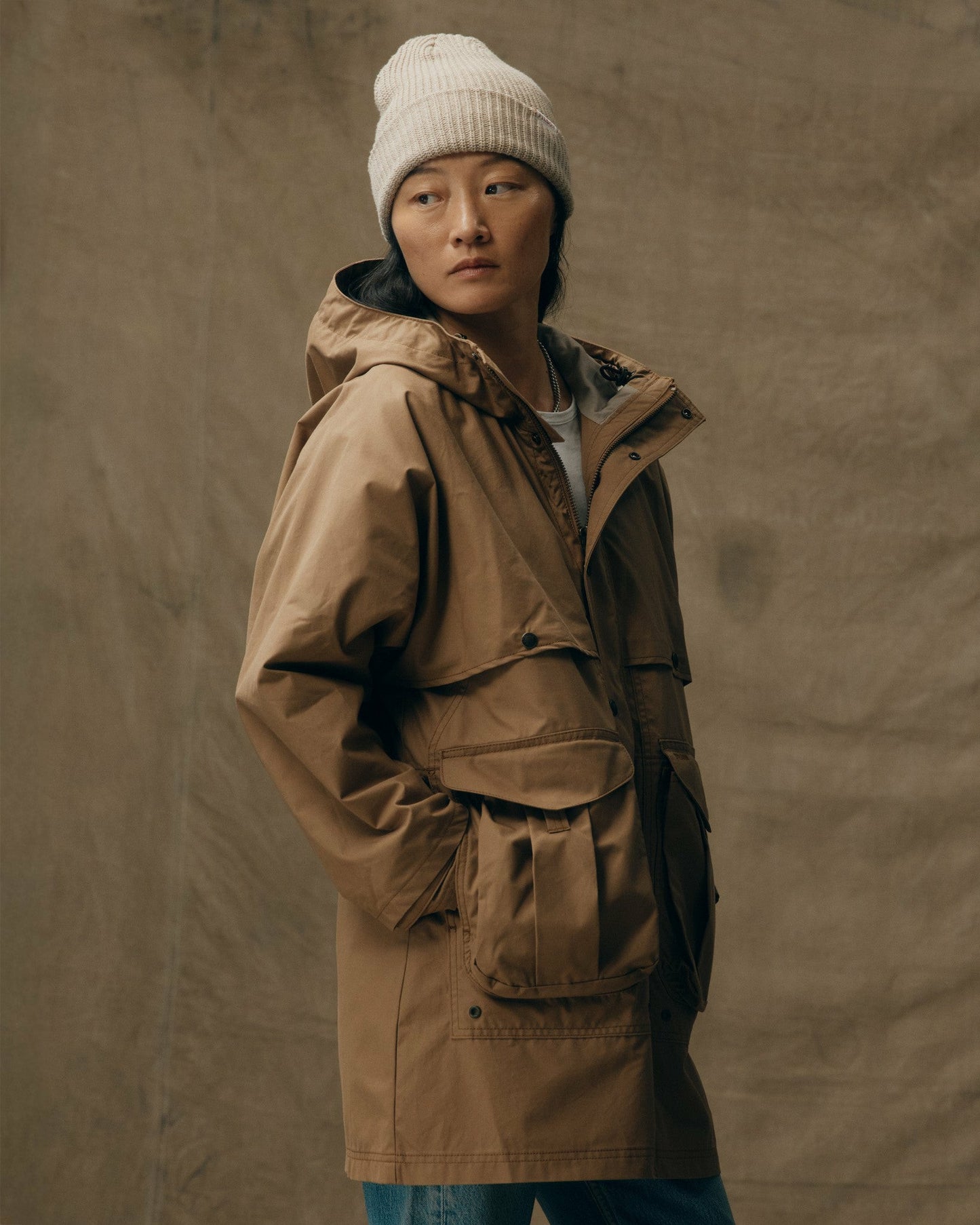 Filson Women Women's Aviator Cloth Long Raincoat