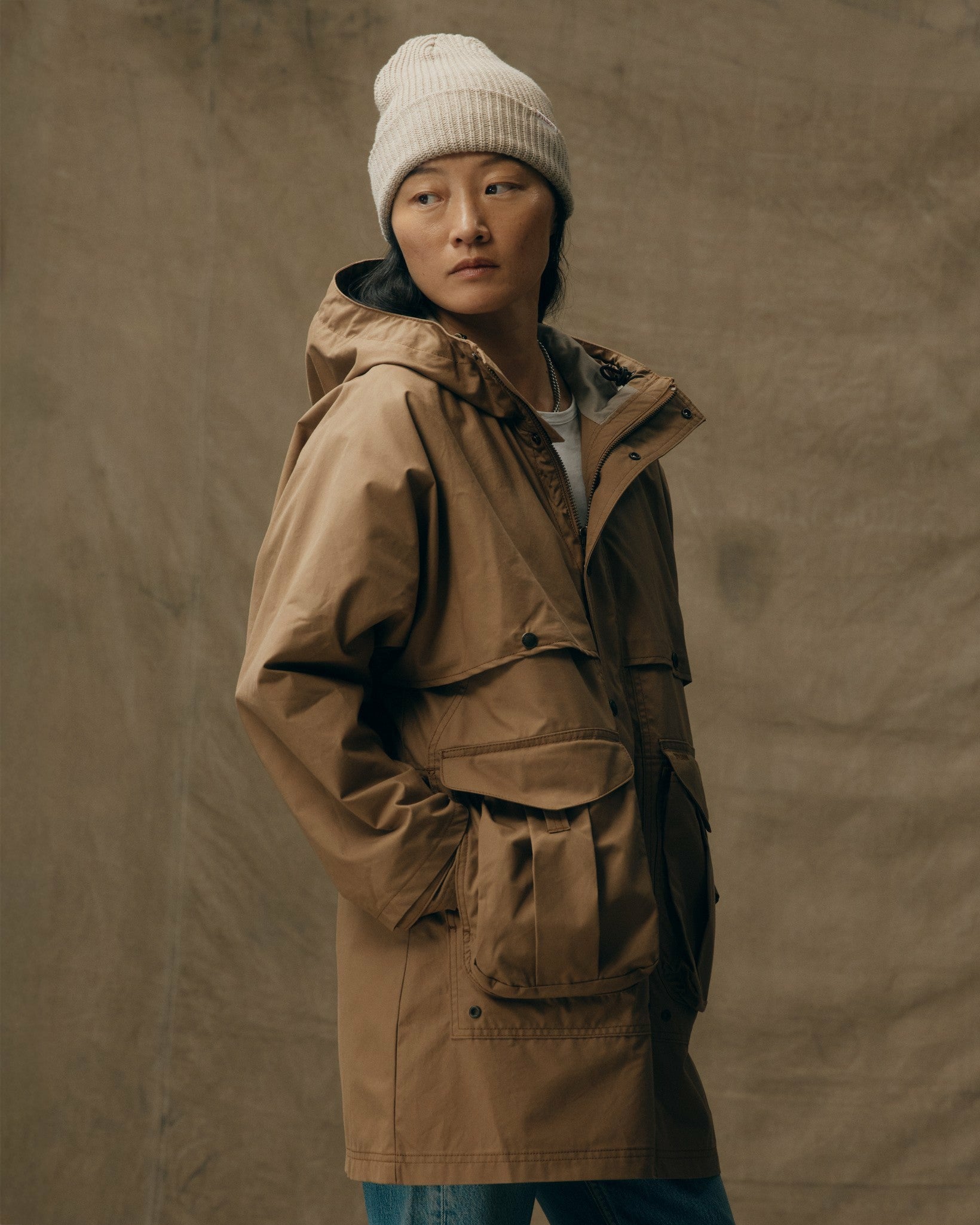 Filson Women Women's Aviator Cloth Long Raincoat