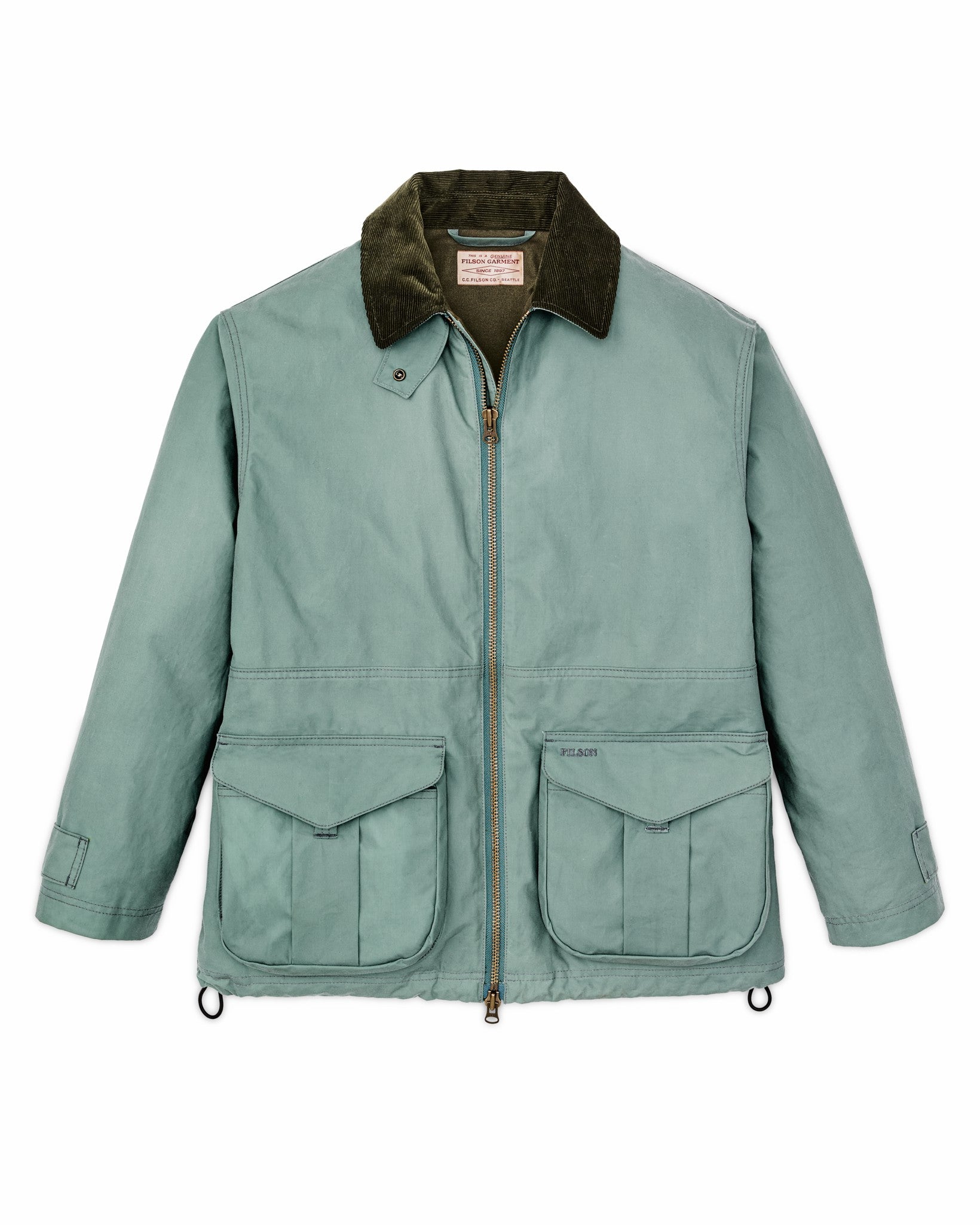 Filson Women Women's Cover Cloth Raincoat - Balsam Green