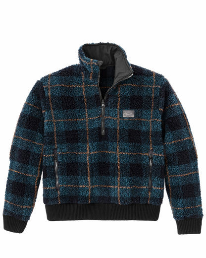 Filson Women Women's Pile Fleece Popover - Blue / Black Plaid
