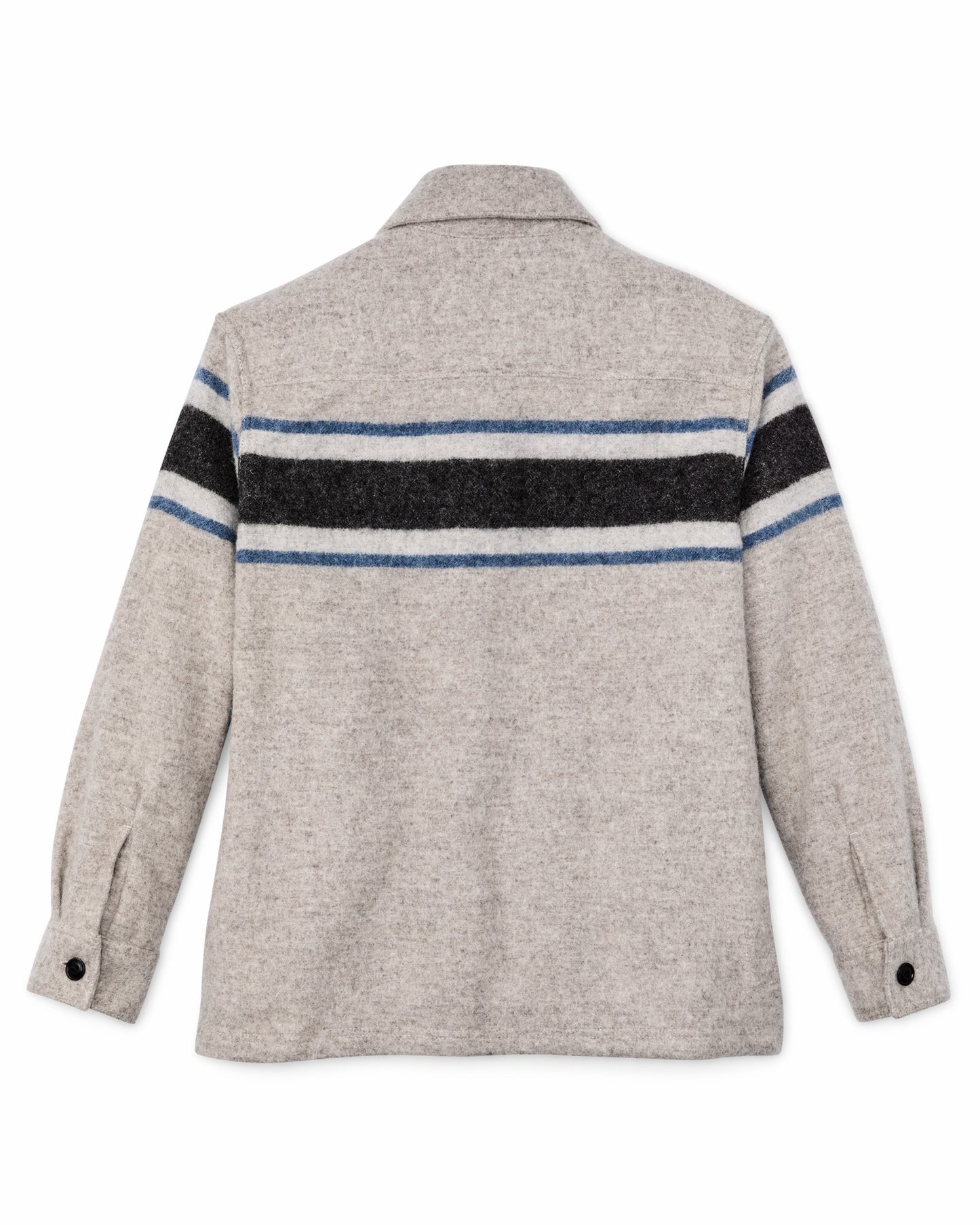 Filson Women Women's Wool Overshirt - Gray / Black Blanket Stripe