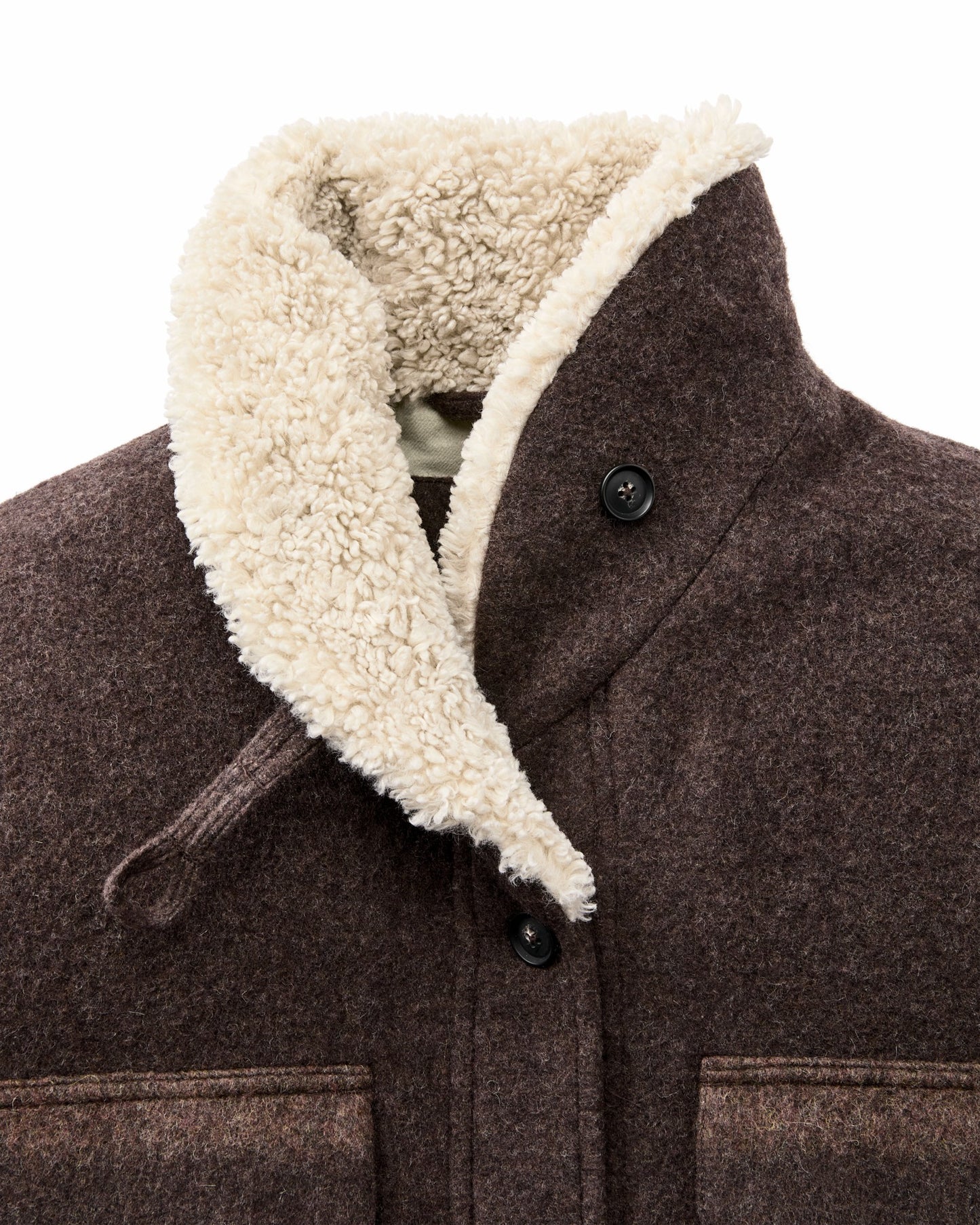 Filson Women Women's Kodiak Shawl Collar Coat - Brown / Yellow Stripe