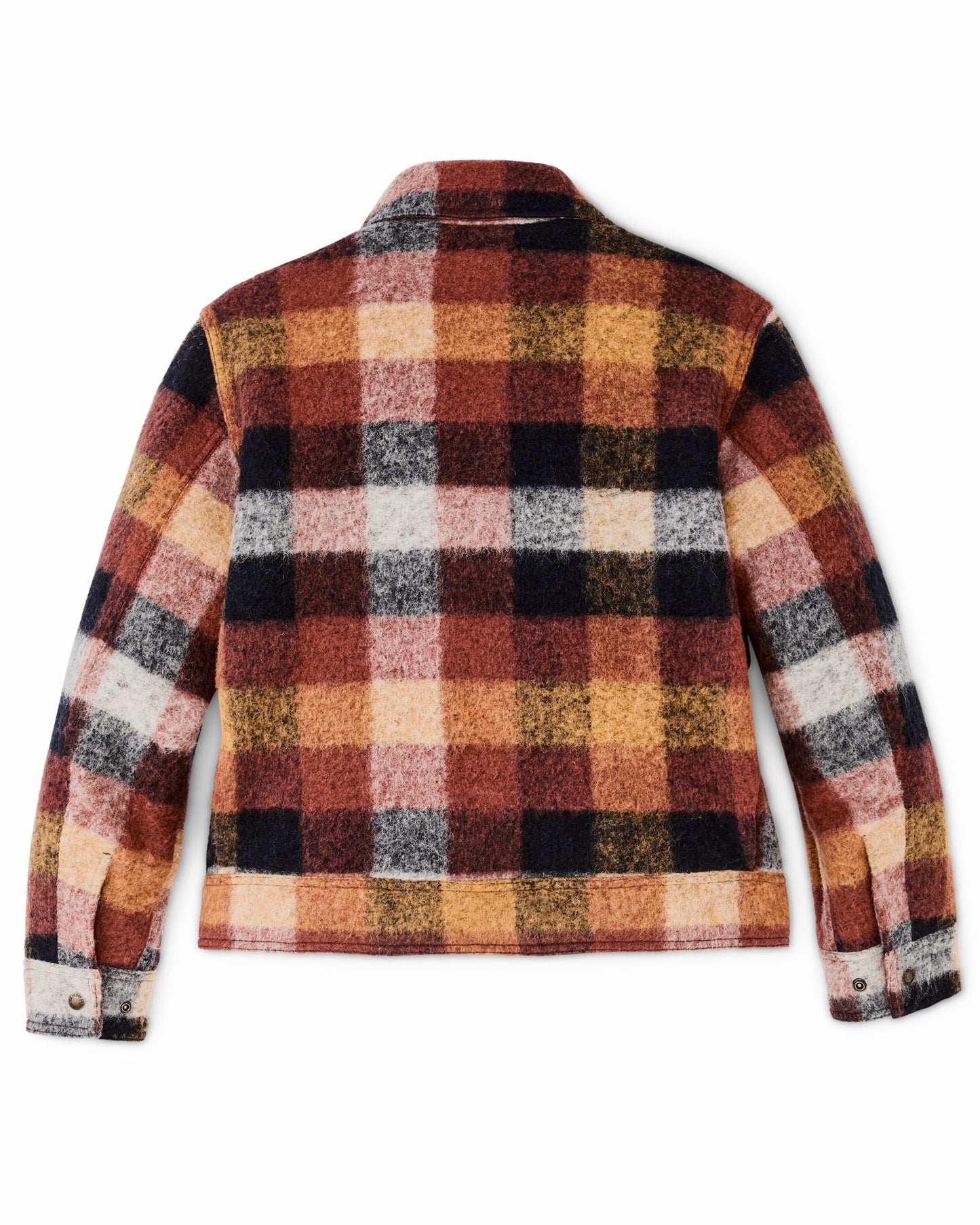 Filson Women Women's Blanket Wool Heritage Jacket - Red / Orange / Black Plaid