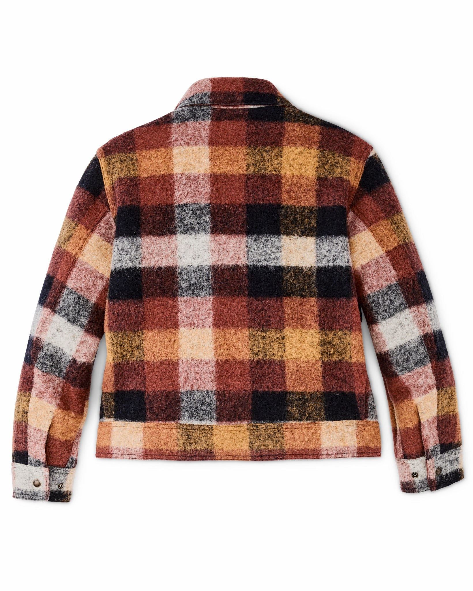 Filson Women Women's Blanket Wool Heritage Jacket - Red / Orange / Black Plaid