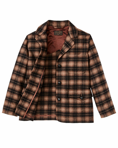 Filson Women Women's Unconstructed Wool Blazer - Bronze Brown Plaid