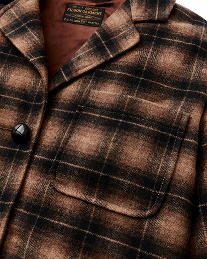 Filson Women Women's Unconstructed Wool Blazer - Bronze Brown Plaid