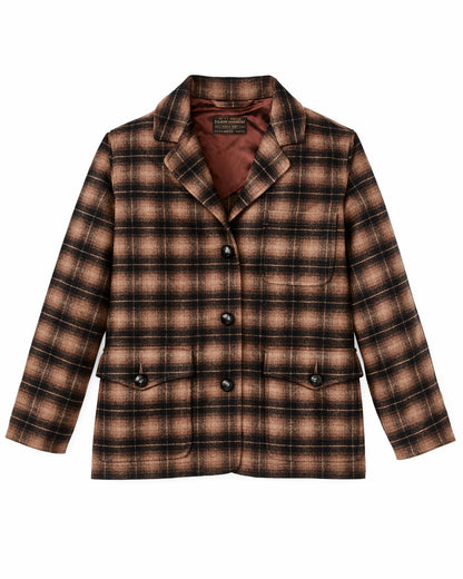 Filson Women Women's Unconstructed Wool Blazer - Bronze Brown Plaid