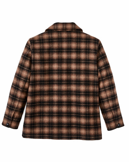 Filson Women Women's Unconstructed Wool Blazer - Bronze Brown Plaid