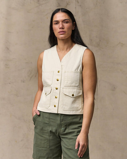 Filson Women Women's Archive Cruiser Vest - Natural Seed