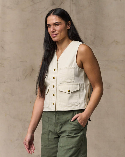 Filson Women Women's Archive Cruiser Vest - Natural Seed